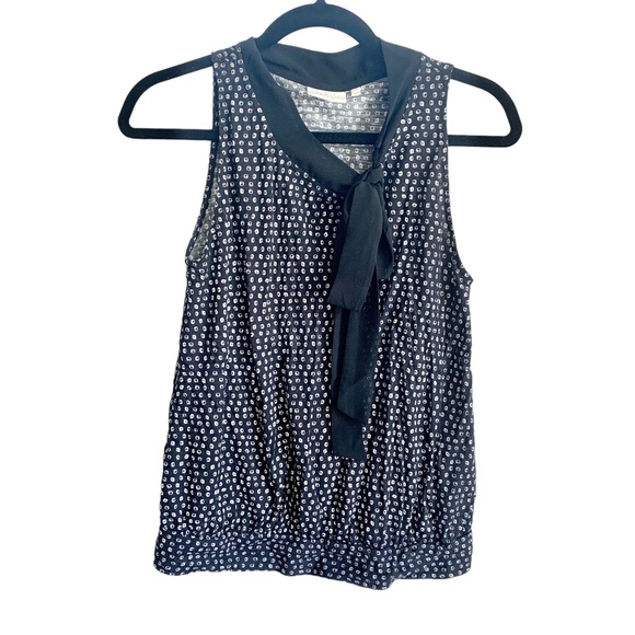 Deletta top abstract pattern with tie - Picture 1 of 7